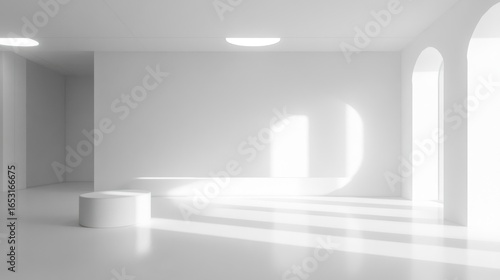 Wallpaper Mural White coworking office interior with blank wall for mockup. Torontodigital.ca