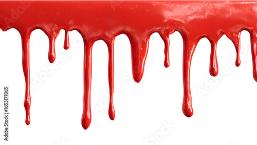 red paint dripping