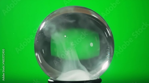 Crystal ball green future clouded
