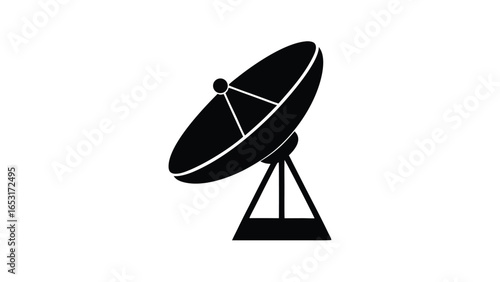 satellite dish antenna vector sky icon 