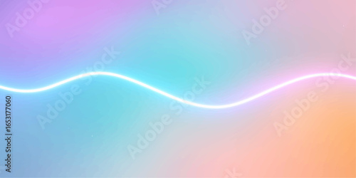 Soft waves of light and color create an abstract, futuristic pattern in a smooth, flowing digital illustration