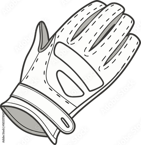 Stylish leather glove design offers protection and grip for active lifestyles and sports