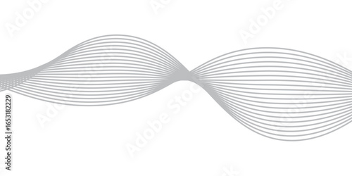 PrintAbstract vector background with black wavy lines modern