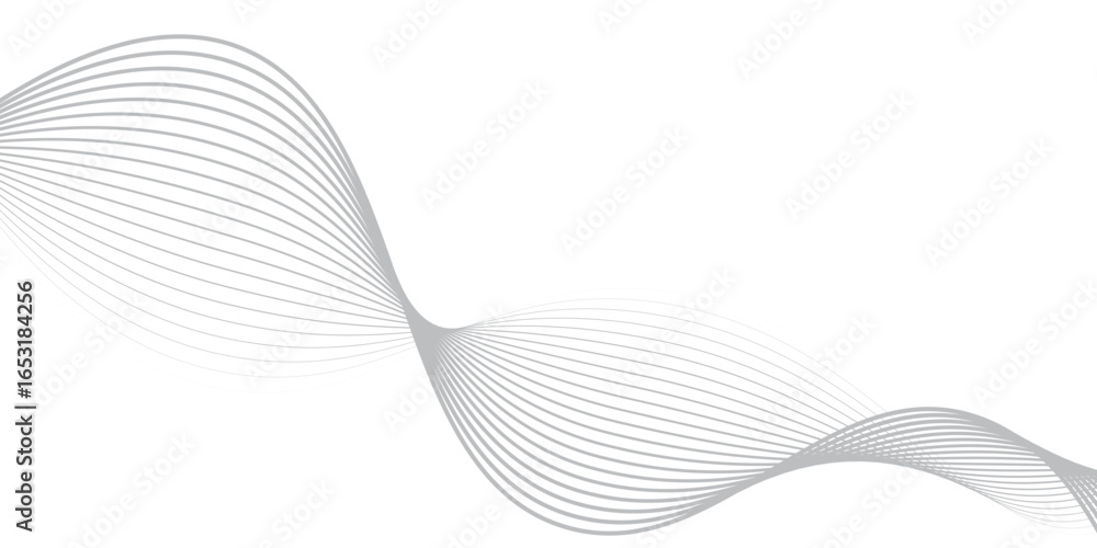 Fototapeta premium PrintAbstract vector background with black wavy lines modern