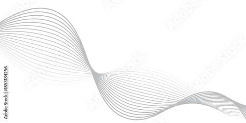 PrintAbstract vector background with black wavy lines modern