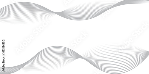 PrintAbstract vector background with black wavy lines modern