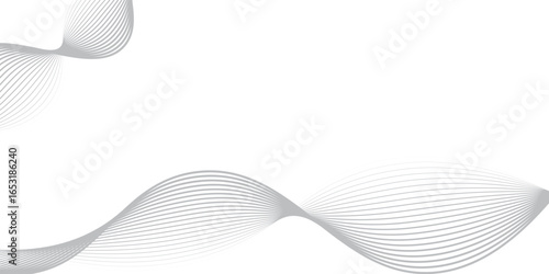 PrintAbstract vector background with black wavy lines modern