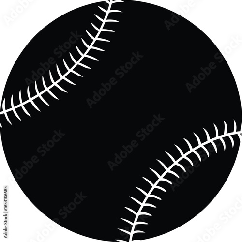 baseball silhouette vector art illustration