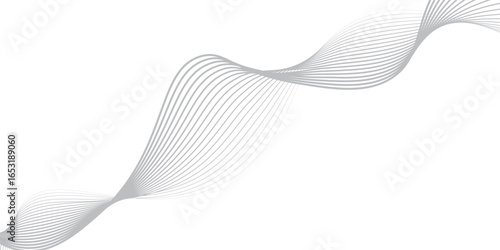 PrintAbstract vector background with black wavy lines modern