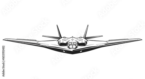 b bomber showcasing military aviation a stealth aircraft symbolizing air force power and technological advancement ideal for strategic defense capabilities and illustrating air force power.