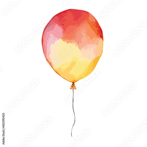 Vibrant Watercolor Balloon with Gradient Hues