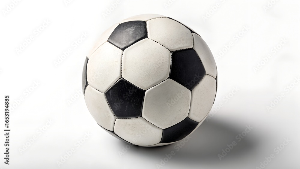 Obraz premium Classic black and white soccer ball isolated on white background