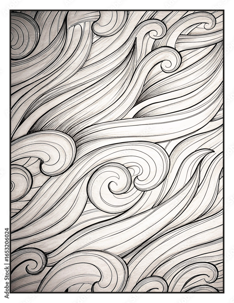 Fototapeta premium Relaxing Patterns Coloring Pages | Easy Mandala, Floral, Geometric & Abstract Designs for Stress Relief