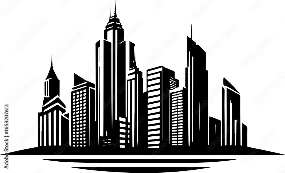 Obraz premium Minimalist building Concept City buildings idea 