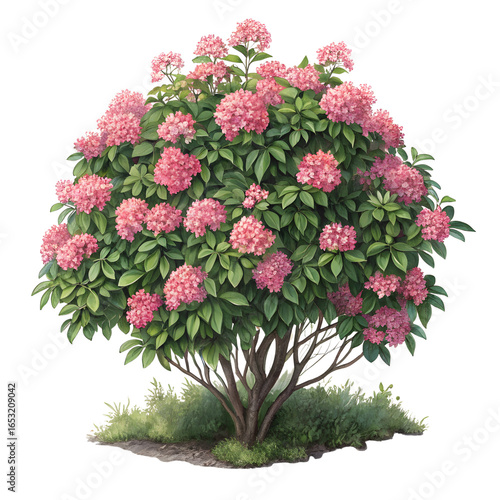 Pink Flowering Bush Tree for Garden and Landscape Decor
