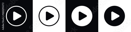 Play Button Icons set- Multi Series