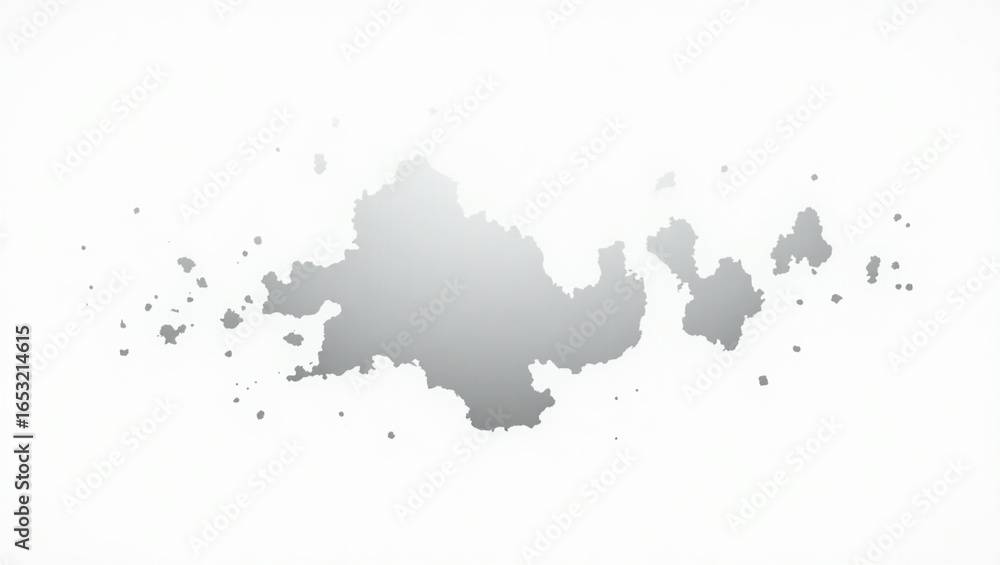 Obraz premium Abstract Ink Blot Background with Gray Splatters and Minimalist White Space for Creative Design