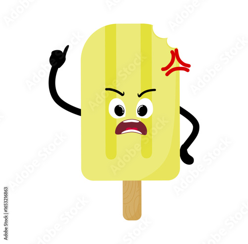 Cute Hand Drawn Angry Popsicle