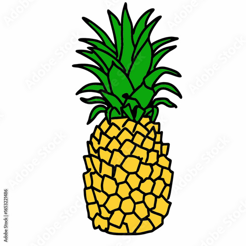 pineapple on white background