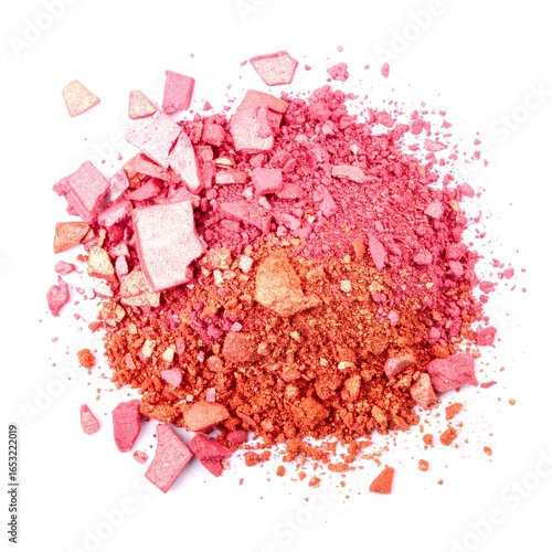Crushed eyeshadows in pink and orange