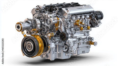 Internal combustion engine with transparent background