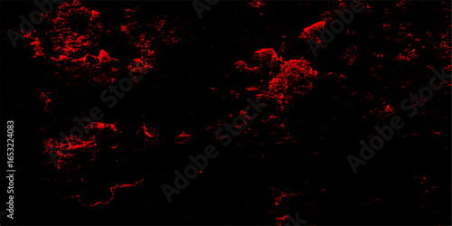 Gloomy black and red colors background for design. red and black background with red cloud texture. Dark Red horror scary background grunge horror texture concrete. Decorative red panoramic background