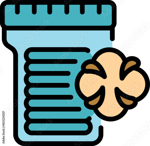 Cotton pads for removing makeup and applying toner, stored in a convenient plastic container