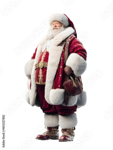 Full Body Photo of a Realistic and Traditional Santa Claus