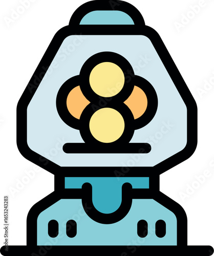 Scientific model showing three atoms forming a molecule, encased in a protective transparent container, useful for educational purposes