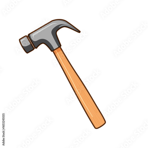 Hammer on the construction : A finely-crafted hammer, a symbol of craftsmanship, positioned in a clean, well-lit setting.