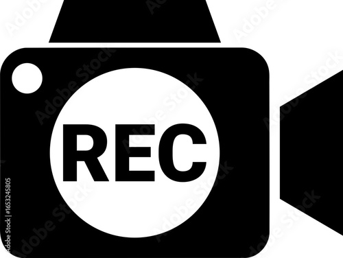 Video Camera Recording Icon - REC Symbol