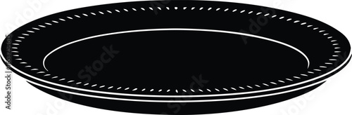  simple copper thali plate design silhouette vector