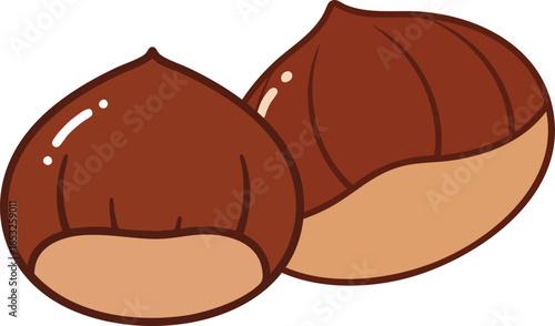 Autumn fruit_Acorn_Chestnut_Chestnut_Mid-Autumn Festival_Holiday