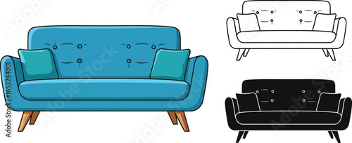 Shop stylish sofa illustrations for modern living rooms now