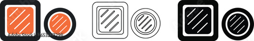 Sushi maki rolls icon vector illustration japanese food art