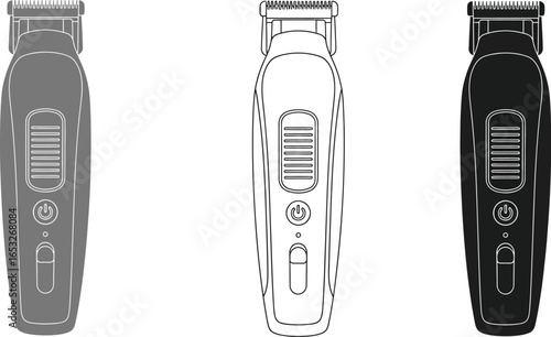 Hair trimmer vector illustration barber tool grooming device