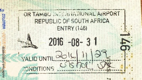 collection of passport stamps and visas 