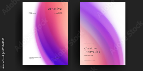 Vibrant gradient covers featuring soft blended colors and subtle textures perfect for design black background