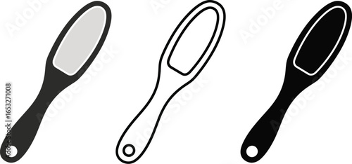 Pedicure foot file callus remover tool vector illustration