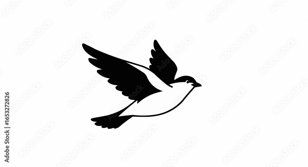 Obraz premium white dove silhouette