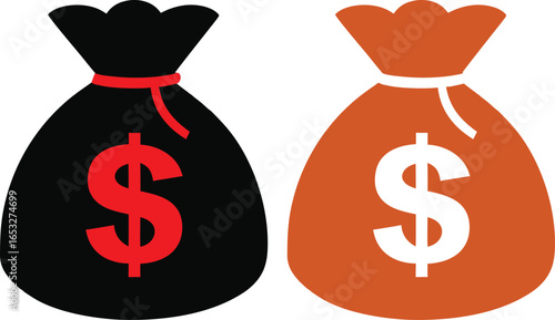 dollar bag vector