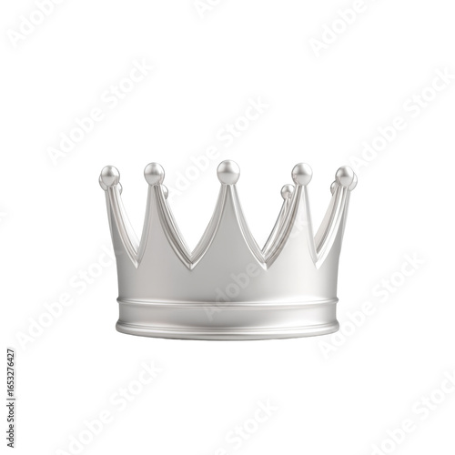Elegant silver crown with intricate details and classic design