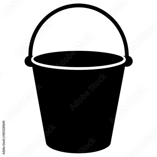 metal bucket isolated on white