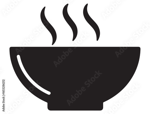 SOUP BOWL ICON SILHOUETTE