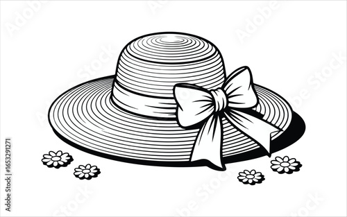 summer hat isolated on white