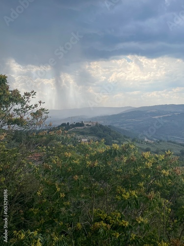 clouds over the mountains
