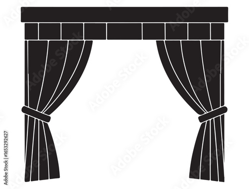 STAGE CURTAIN SILHOUETTE