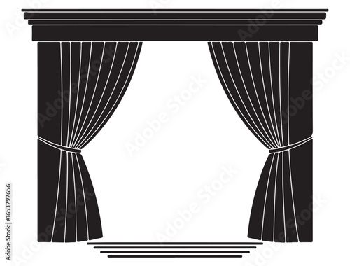 STAGE CURTAIN SILHOUETTE