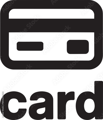 Payment Card Icon Vector Illustration: Secure Transaction Symbol for Financial Services