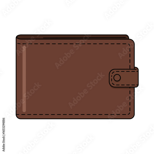 Minimalist Leather Wallet Vector
